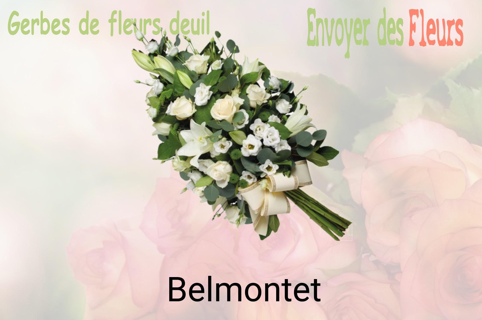 Gerbe de fleurs de deuil livrée à Belmontet